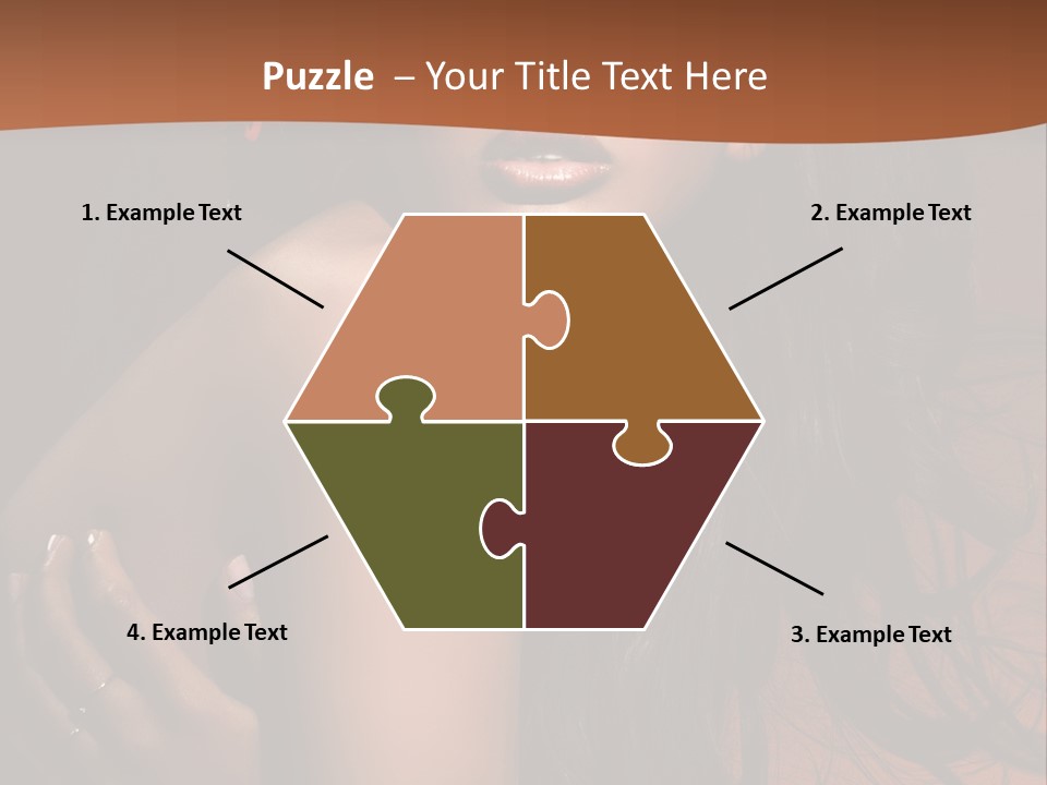 A Woman With Long Hair And A Butterfly On Her Head PowerPoint Template