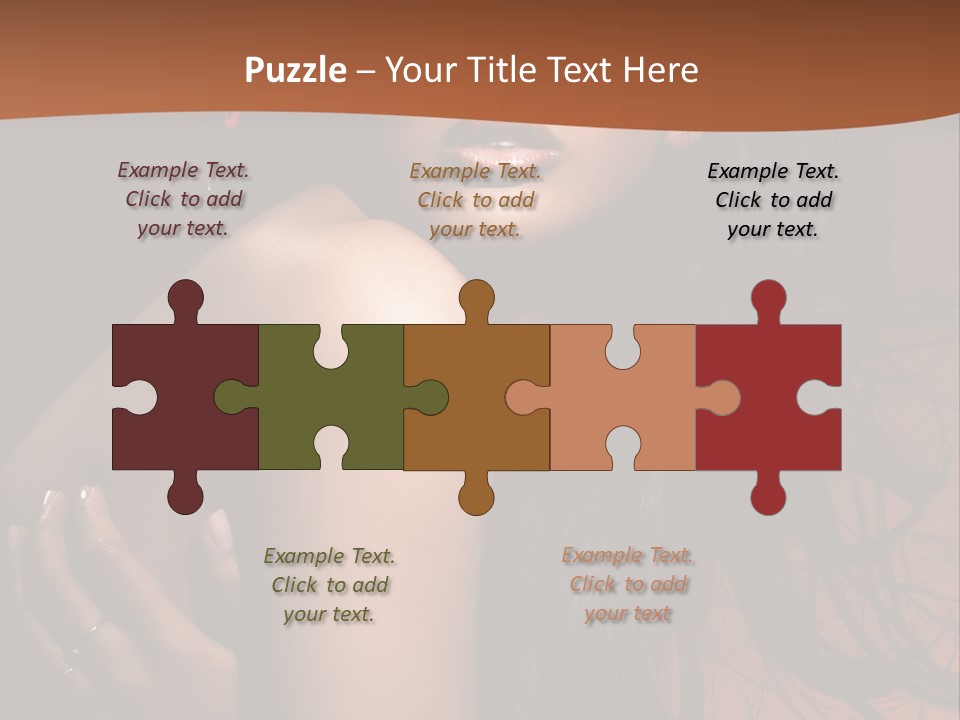 A Woman With Long Hair And A Butterfly On Her Head PowerPoint Template