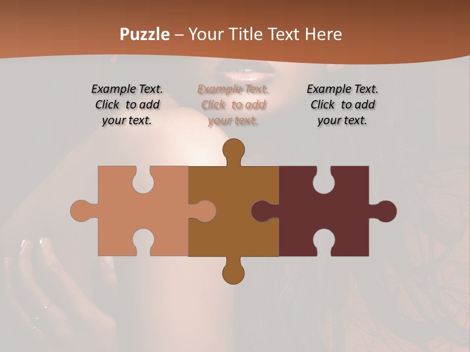 A Woman With Long Hair And A Butterfly On Her Head PowerPoint Template