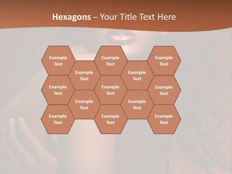 A Woman With Long Hair And A Butterfly On Her Head PowerPoint Template