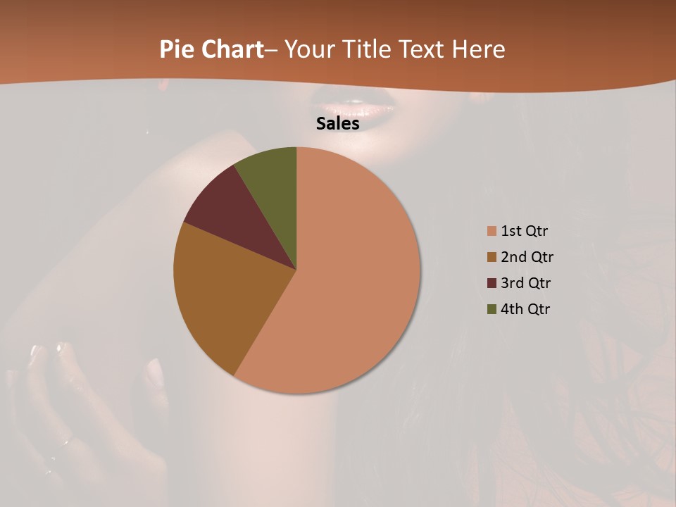 A Woman With Long Hair And A Butterfly On Her Head PowerPoint Template