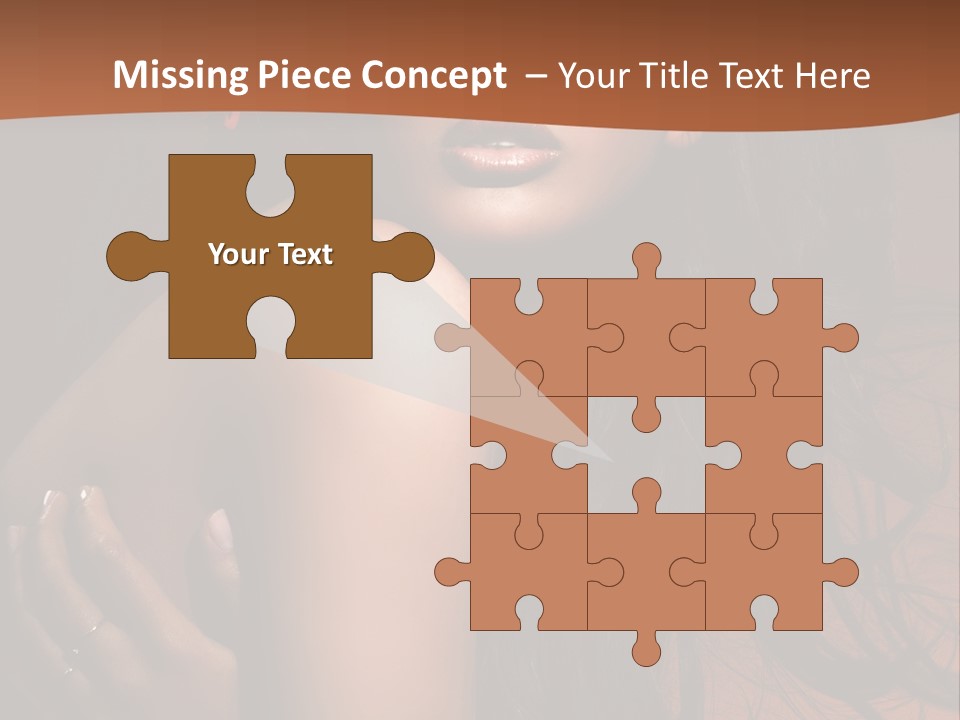 A Woman With Long Hair And A Butterfly On Her Head PowerPoint Template