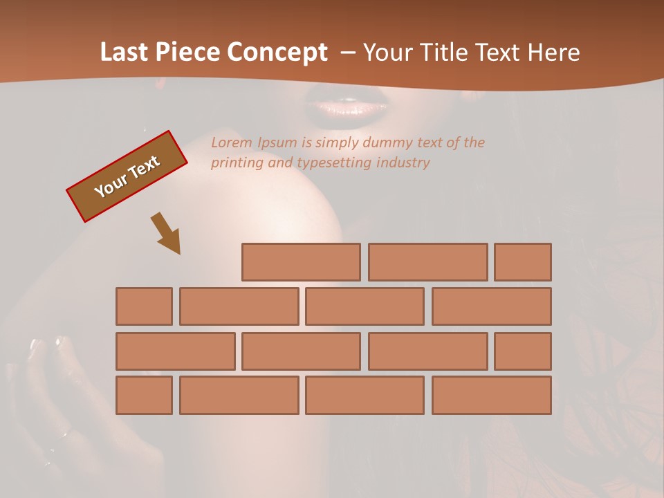 A Woman With Long Hair And A Butterfly On Her Head PowerPoint Template