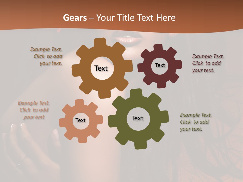 A Woman With Long Hair And A Butterfly On Her Head PowerPoint Template