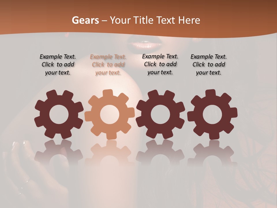 A Woman With Long Hair And A Butterfly On Her Head PowerPoint Template