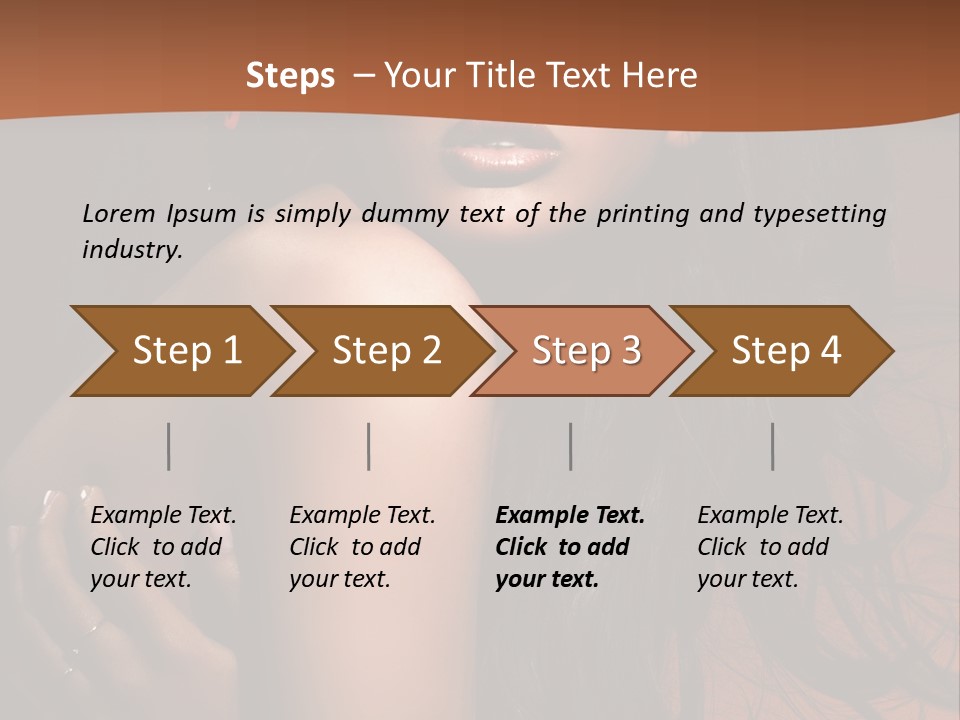 A Woman With Long Hair And A Butterfly On Her Head PowerPoint Template