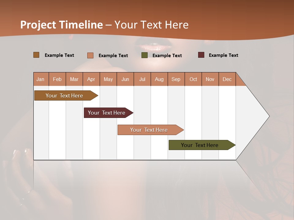 A Woman With Long Hair And A Butterfly On Her Head PowerPoint Template