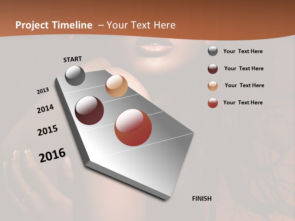 A Woman With Long Hair And A Butterfly On Her Head PowerPoint Template