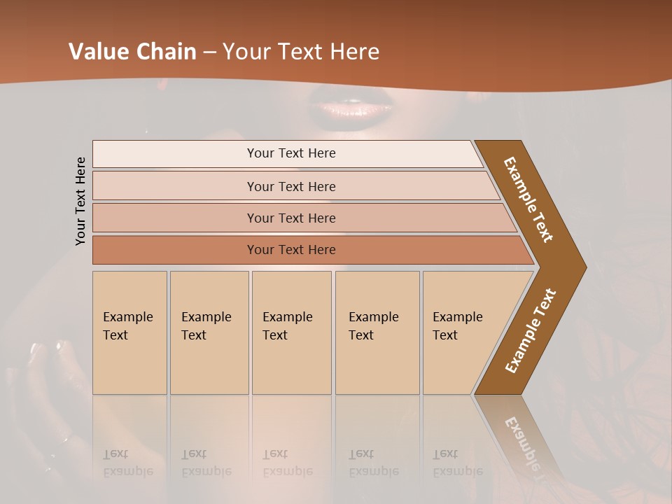 A Woman With Long Hair And A Butterfly On Her Head PowerPoint Template