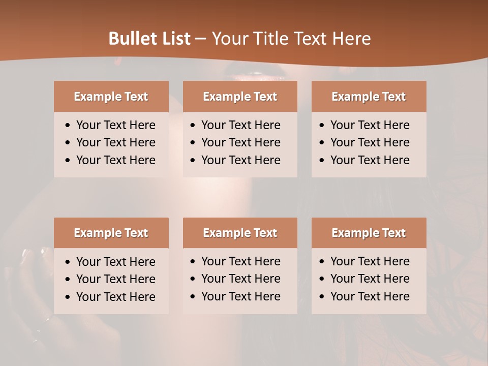 A Woman With Long Hair And A Butterfly On Her Head PowerPoint Template