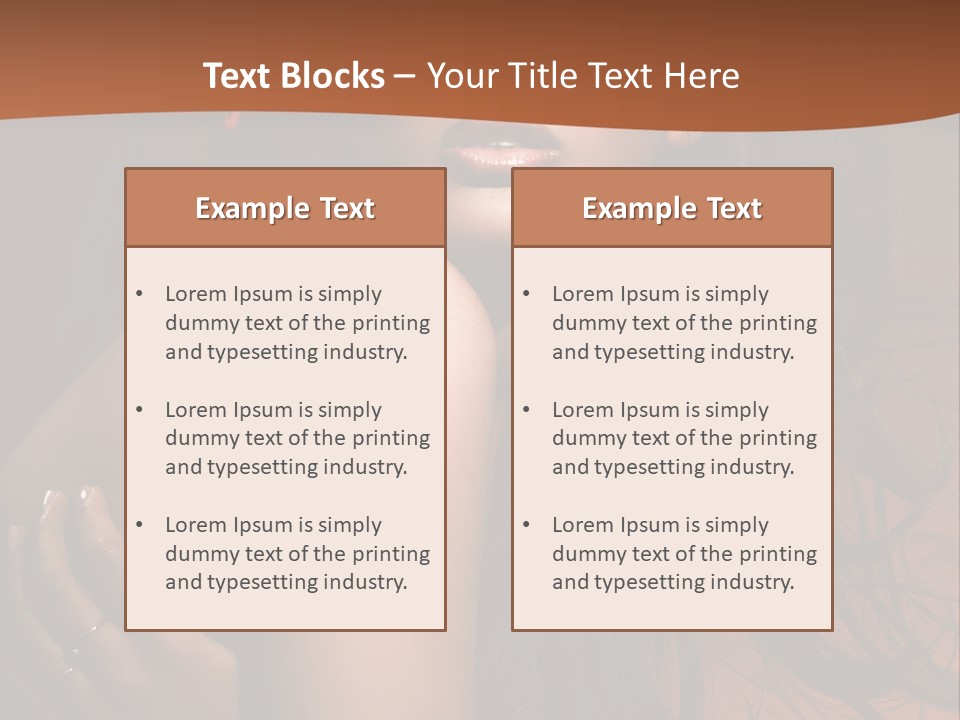 A Woman With Long Hair And A Butterfly On Her Head PowerPoint Template
