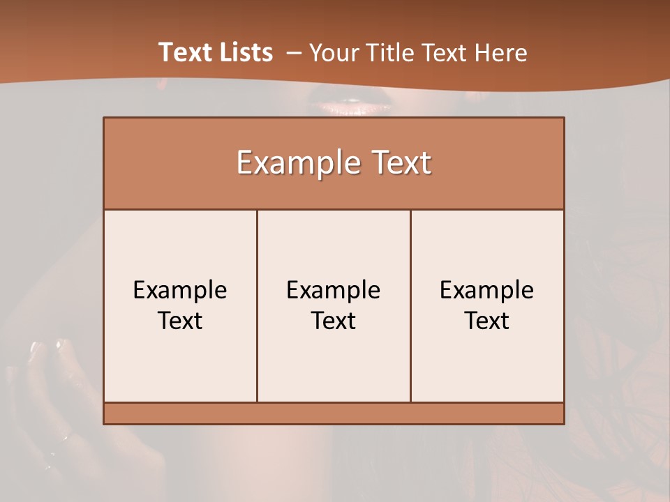 A Woman With Long Hair And A Butterfly On Her Head PowerPoint Template