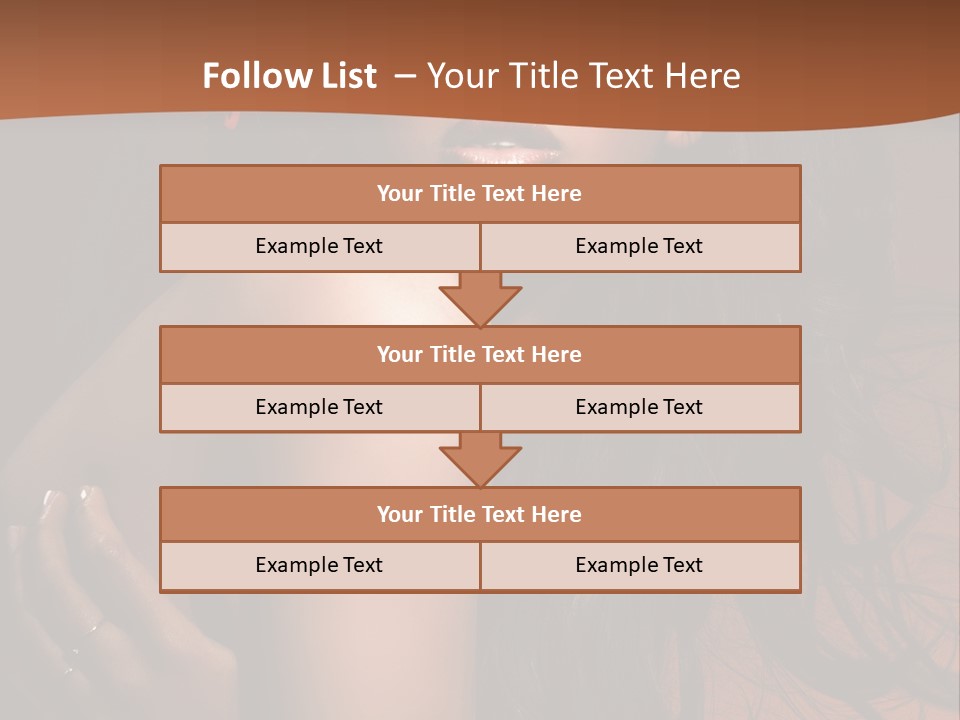 A Woman With Long Hair And A Butterfly On Her Head PowerPoint Template