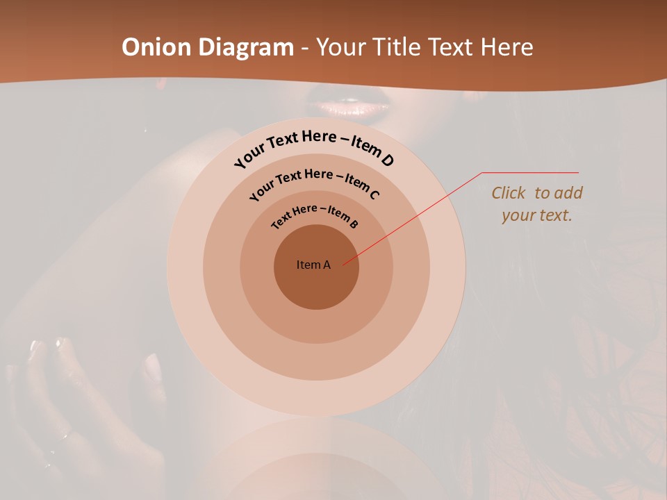 A Woman With Long Hair And A Butterfly On Her Head PowerPoint Template