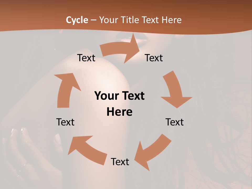 A Woman With Long Hair And A Butterfly On Her Head PowerPoint Template