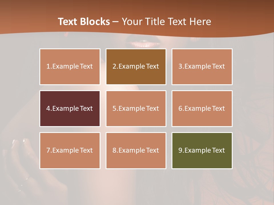 A Woman With Long Hair And A Butterfly On Her Head PowerPoint Template