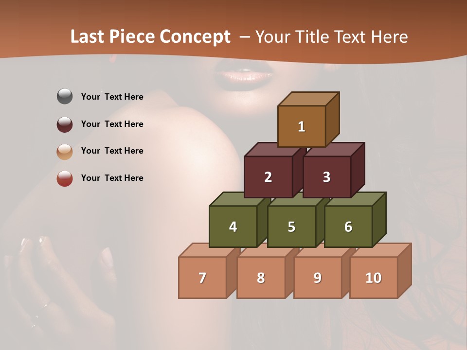 A Woman With Long Hair And A Butterfly On Her Head PowerPoint Template