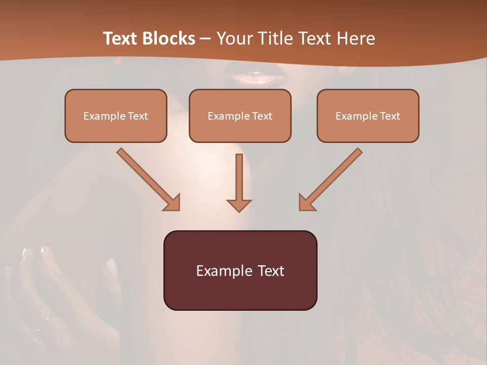 A Woman With Long Hair And A Butterfly On Her Head PowerPoint Template