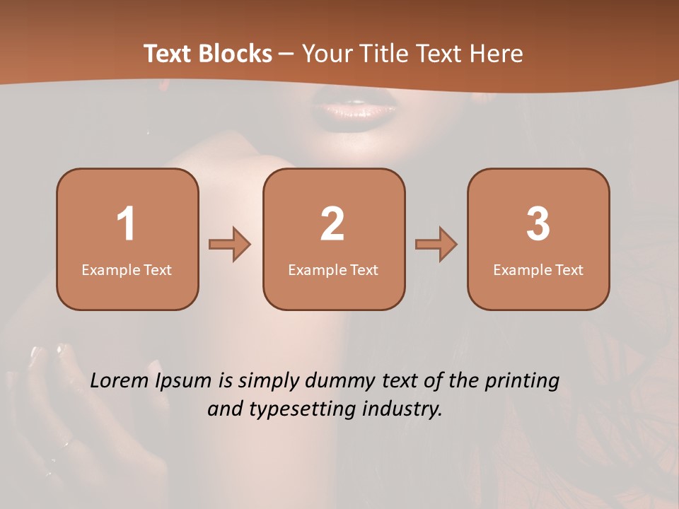 A Woman With Long Hair And A Butterfly On Her Head PowerPoint Template