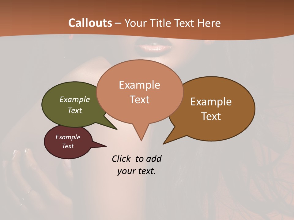 A Woman With Long Hair And A Butterfly On Her Head PowerPoint Template