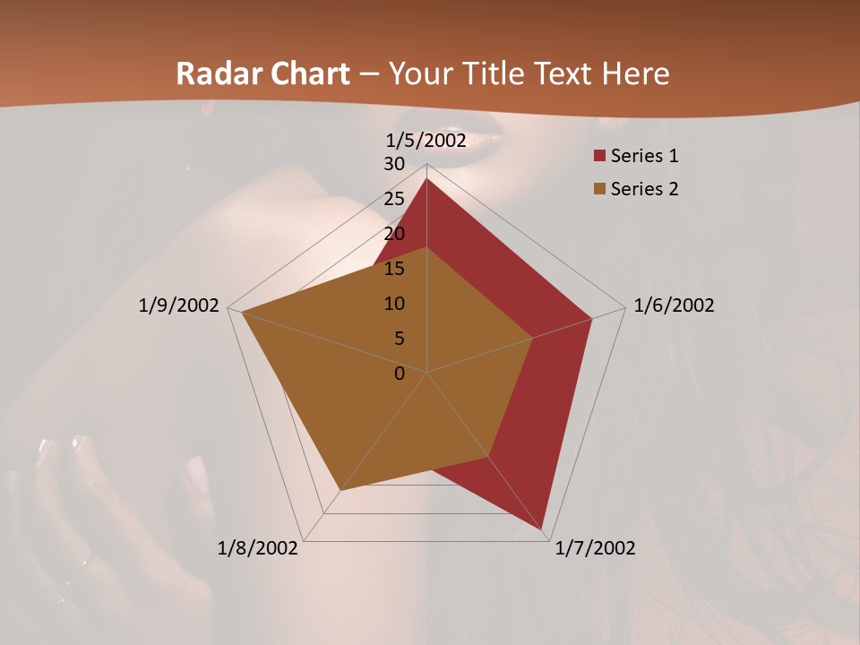 A Woman With Long Hair And A Butterfly On Her Head PowerPoint Template