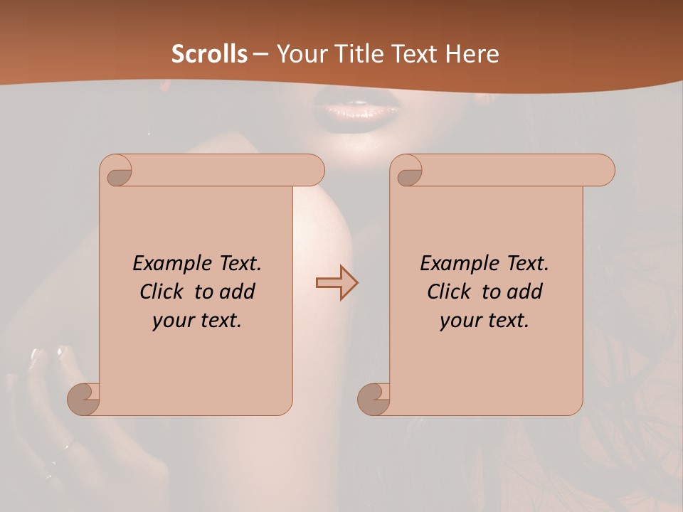 A Woman With Long Hair And A Butterfly On Her Head PowerPoint Template