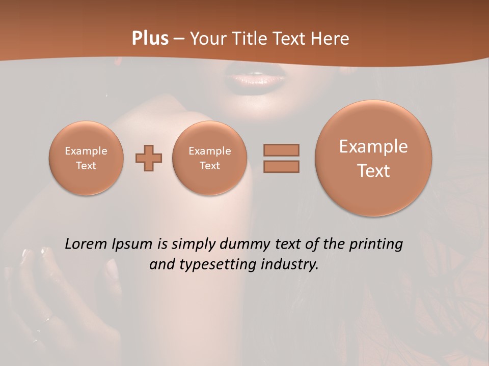 A Woman With Long Hair And A Butterfly On Her Head PowerPoint Template