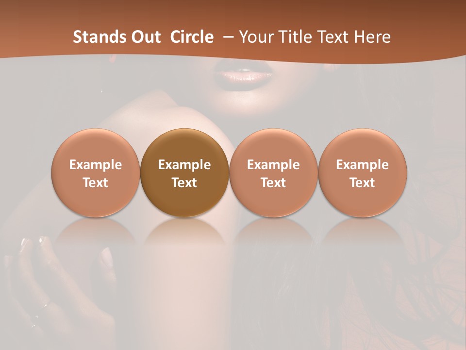 A Woman With Long Hair And A Butterfly On Her Head PowerPoint Template