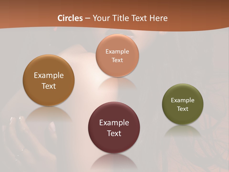 A Woman With Long Hair And A Butterfly On Her Head PowerPoint Template