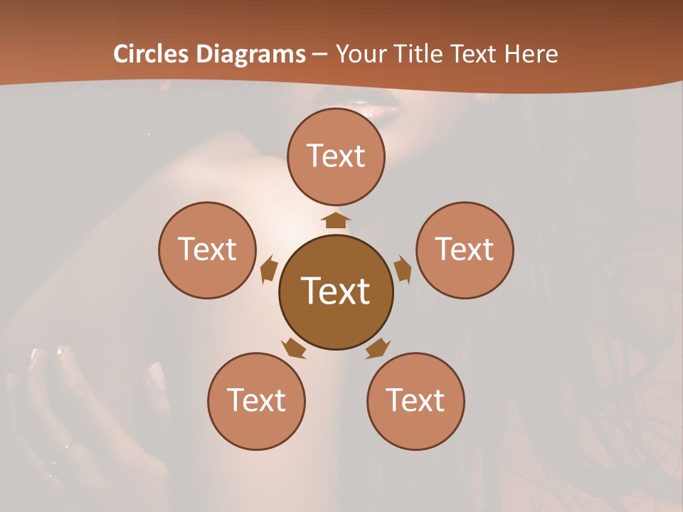 A Woman With Long Hair And A Butterfly On Her Head PowerPoint Template