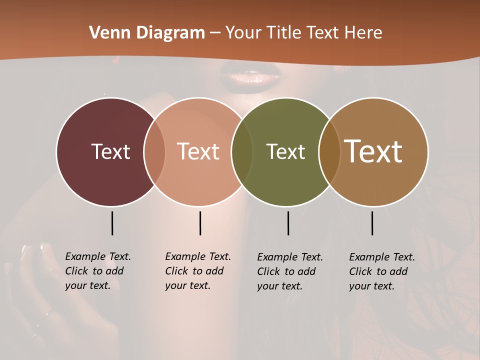 A Woman With Long Hair And A Butterfly On Her Head PowerPoint Template