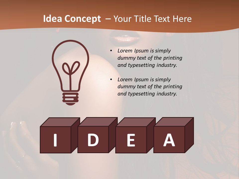 A Woman With Long Hair And A Butterfly On Her Head PowerPoint Template