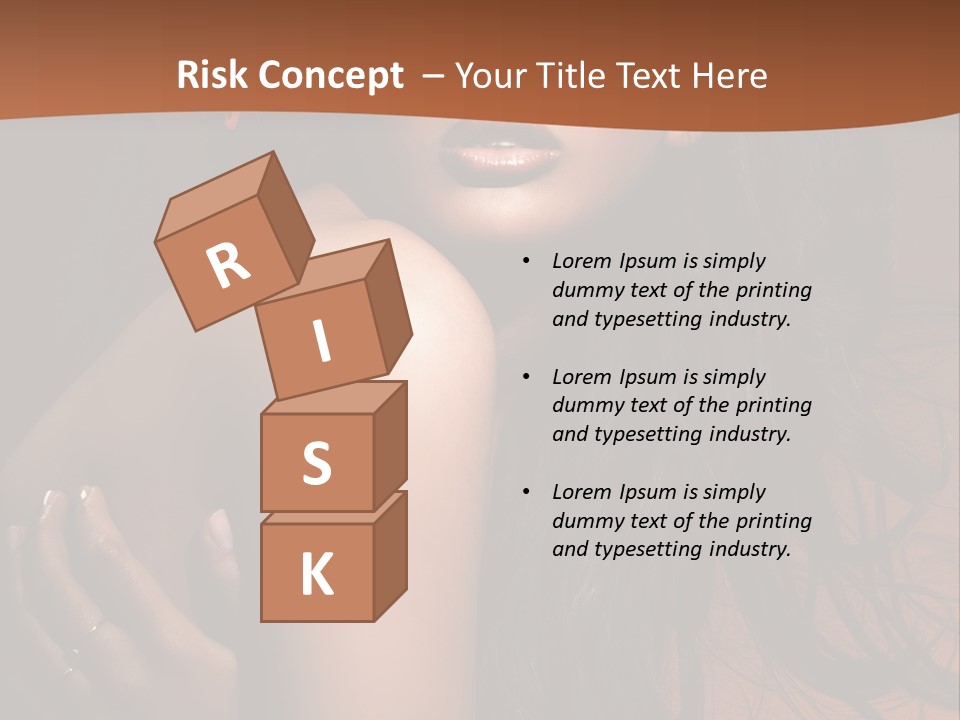 A Woman With Long Hair And A Butterfly On Her Head PowerPoint Template