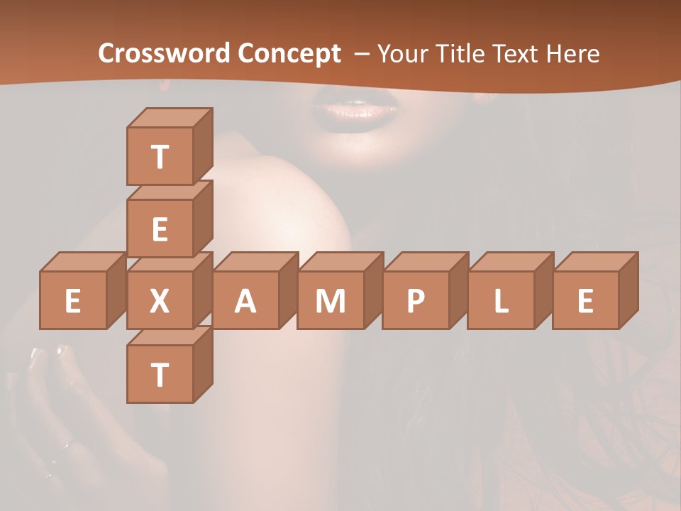 A Woman With Long Hair And A Butterfly On Her Head PowerPoint Template