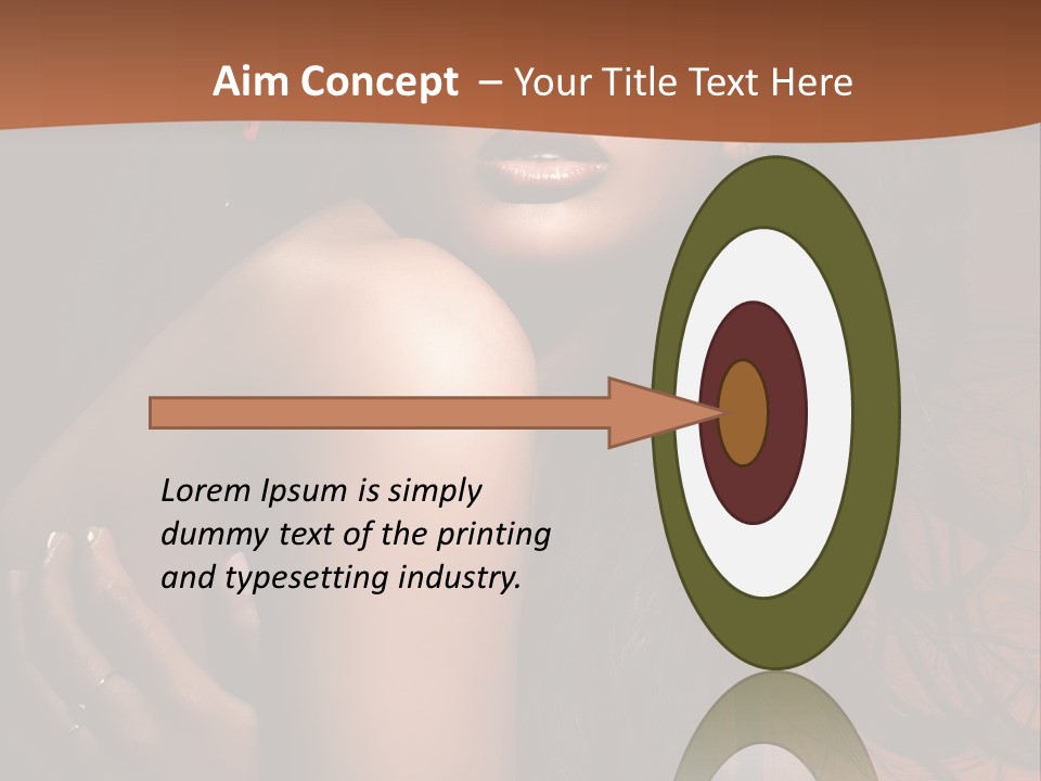 A Woman With Long Hair And A Butterfly On Her Head PowerPoint Template