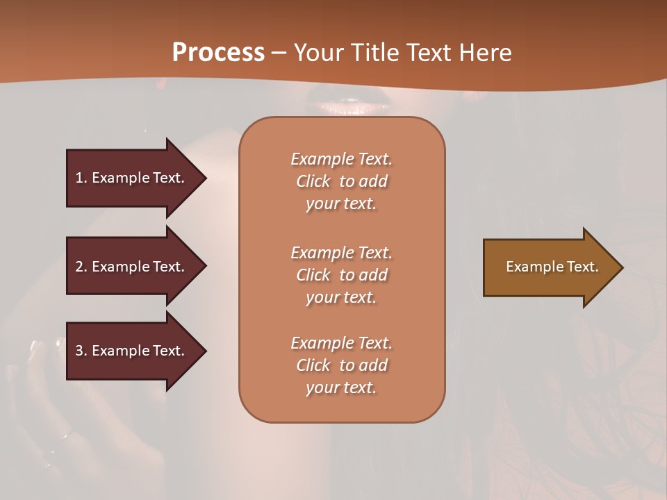 A Woman With Long Hair And A Butterfly On Her Head PowerPoint Template