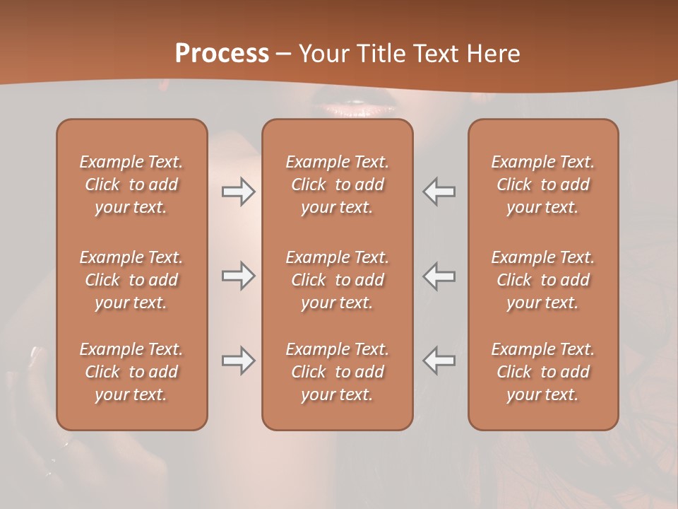 A Woman With Long Hair And A Butterfly On Her Head PowerPoint Template