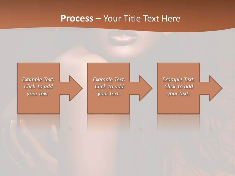 A Woman With Long Hair And A Butterfly On Her Head PowerPoint Template