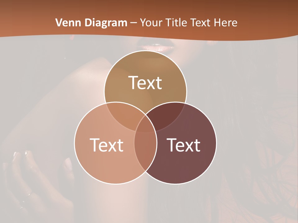 A Woman With Long Hair And A Butterfly On Her Head PowerPoint Template