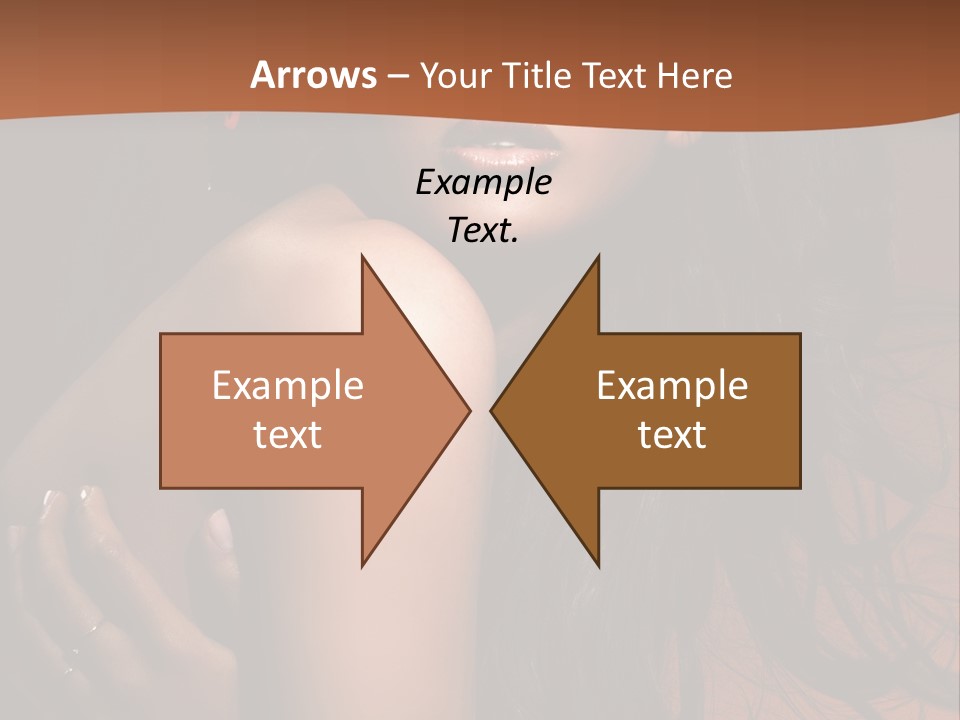 A Woman With Long Hair And A Butterfly On Her Head PowerPoint Template