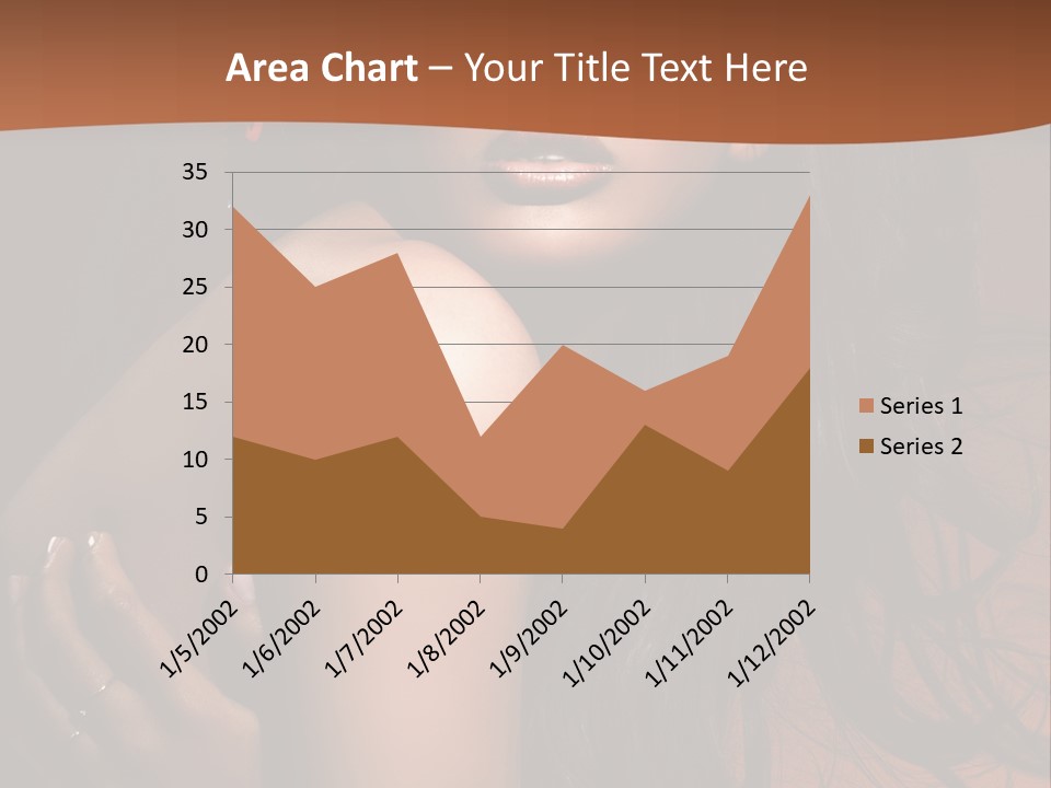 A Woman With Long Hair And A Butterfly On Her Head PowerPoint Template