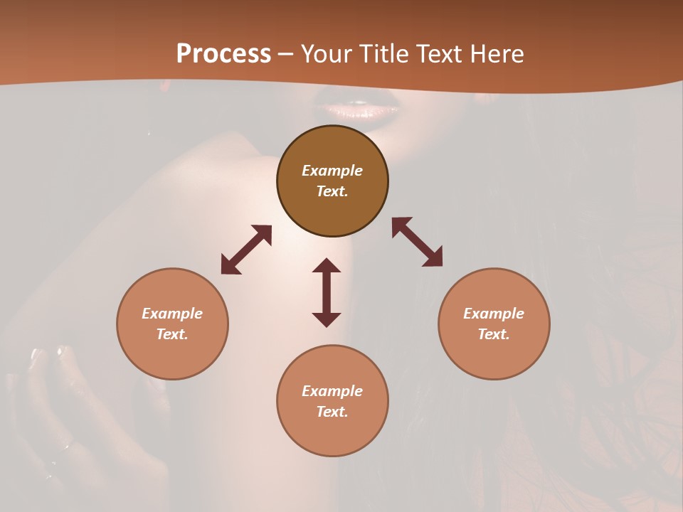 A Woman With Long Hair And A Butterfly On Her Head PowerPoint Template