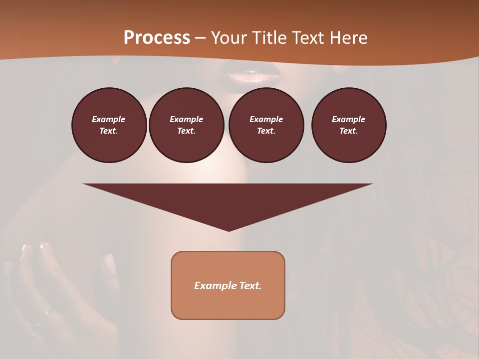 A Woman With Long Hair And A Butterfly On Her Head PowerPoint Template