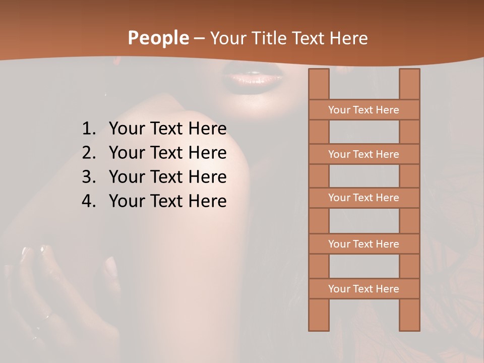 A Woman With Long Hair And A Butterfly On Her Head PowerPoint Template