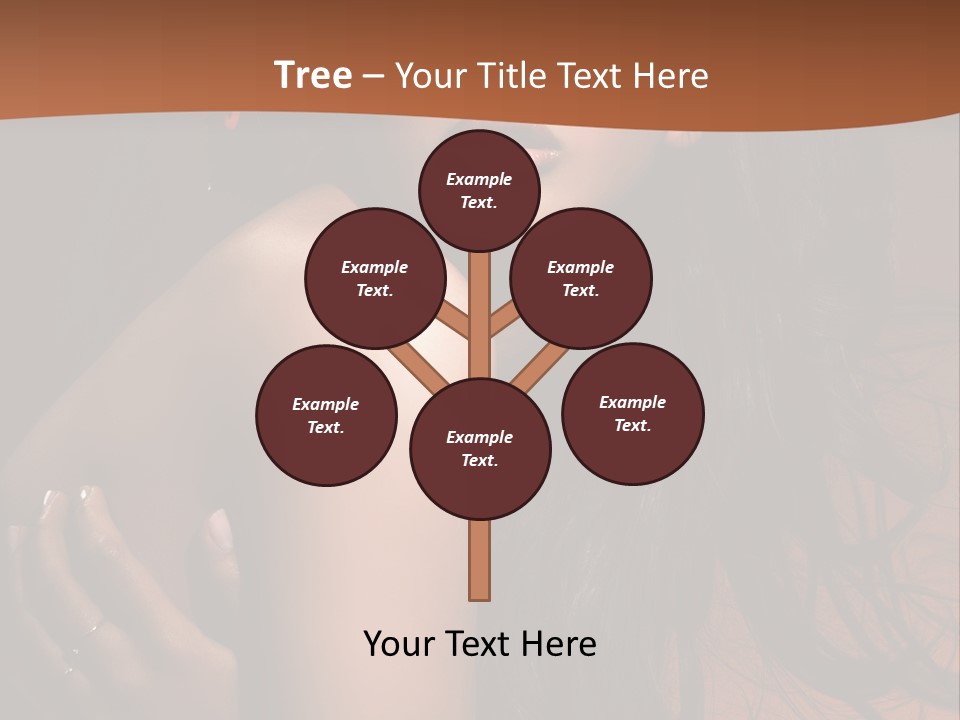 A Woman With Long Hair And A Butterfly On Her Head PowerPoint Template