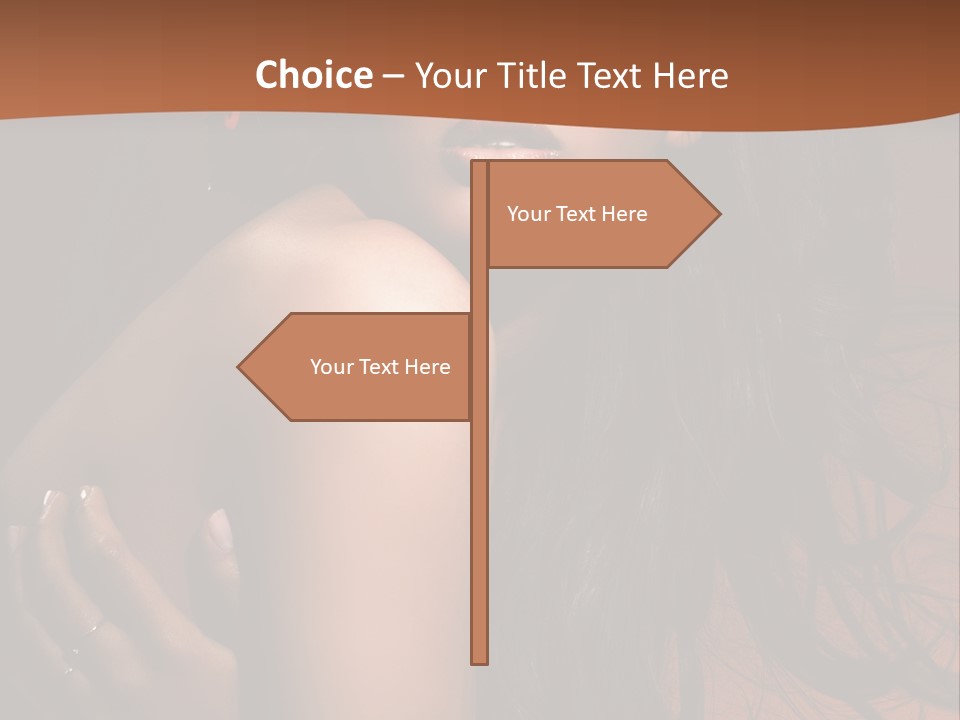 A Woman With Long Hair And A Butterfly On Her Head PowerPoint Template