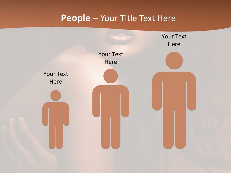 A Woman With Long Hair And A Butterfly On Her Head PowerPoint Template