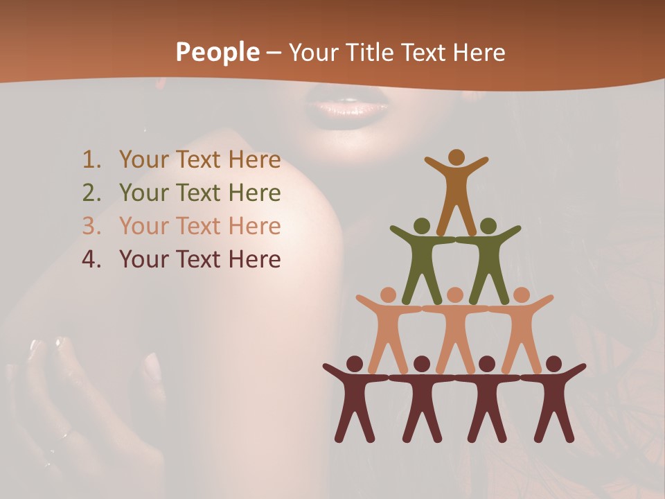 A Woman With Long Hair And A Butterfly On Her Head PowerPoint Template