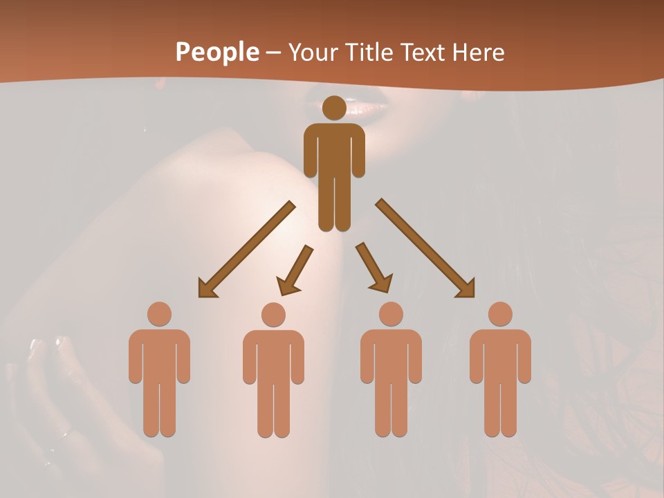 A Woman With Long Hair And A Butterfly On Her Head PowerPoint Template