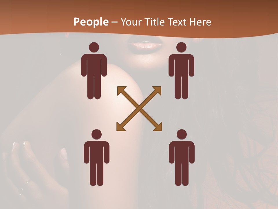 A Woman With Long Hair And A Butterfly On Her Head PowerPoint Template